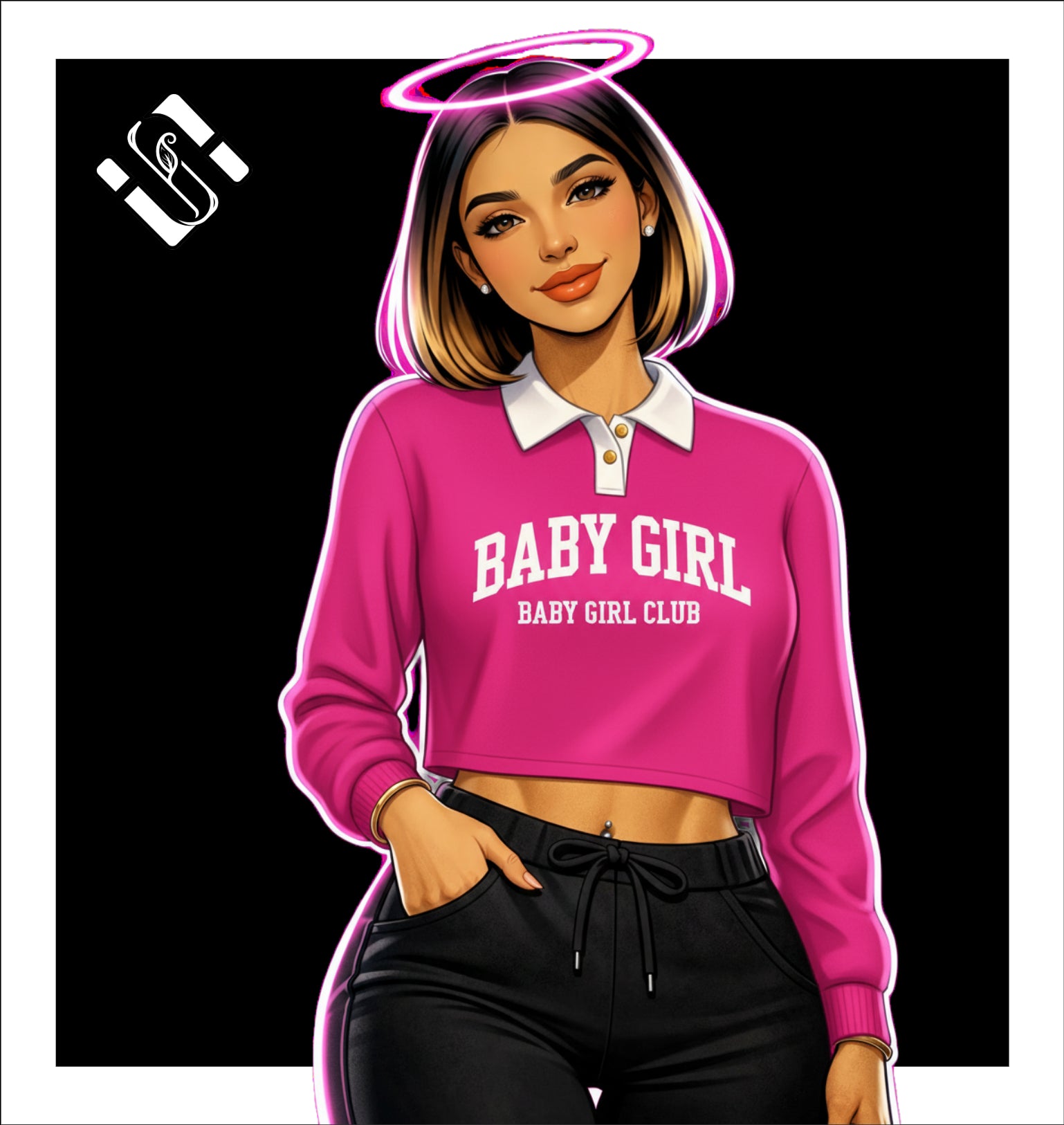 Babygirl Long Sleeve - Crop Tops